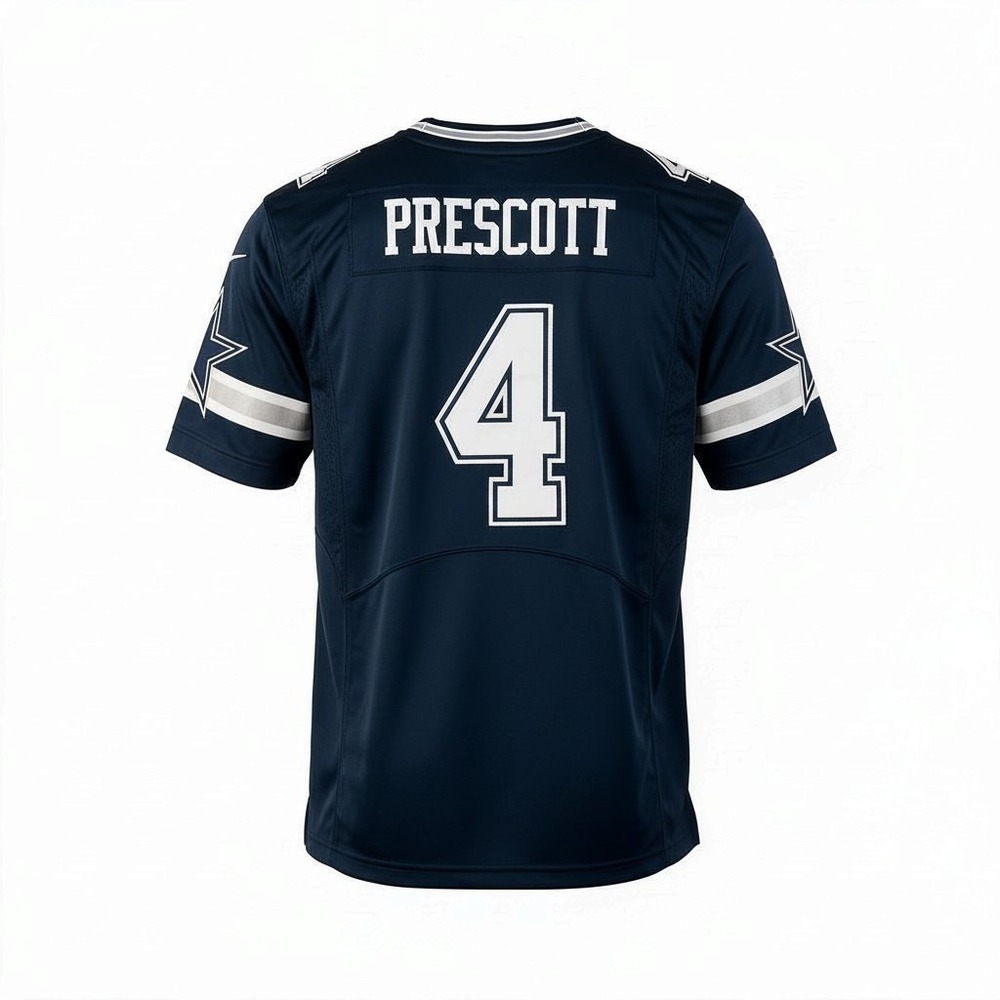Nike Dallas Cowboys Dak Prescott 4 Jersey Navy Blue NFL Football Mens